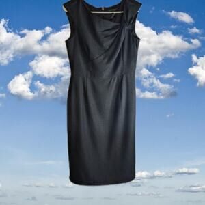 White House Black Market size 6 knit sleeveless, gray, sheath dress. Work, Fall